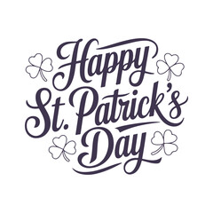 Happy St. Patrick's Day Typography Design