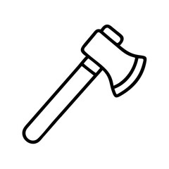 hatchet icon, hatchet line art - simple line art of hatchet, perfect for hatchet logos and icons