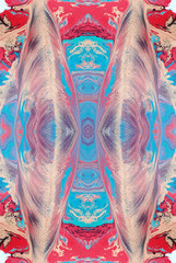 Kaleidoscopic Abstract Art with Vibrant Multicolor Patterns and Intricate Swirl Designs