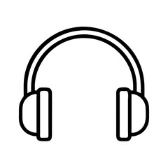 headphones icon, headphones line art - simple line art of headphones, perfect for headphones logos and icons