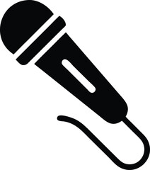 Karaoke mic, microphone icon, vector illustration.