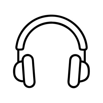 recommend clip art: headphones icon, headphones line art - simple line art of headphones, perfect for headphones logos and icons