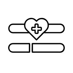 Obraz premium health bar icon, health bar line art - simple line art of health bar, perfect for health bar logos and icons