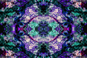 Kaleidoscopic Abstract Art with Vibrant Multicolor Patterns and Intricate Swirl Designs