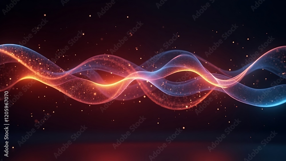 Poster abstract colorful 3d curved background. generative ai.