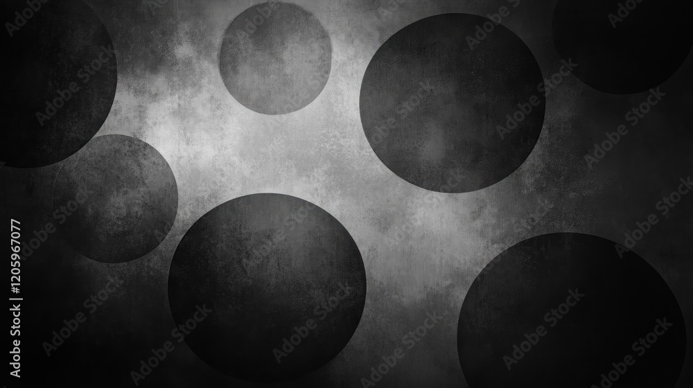 Aufkleber bright monochrome background with faint texture, simple overlapping circles in varying sizes, creati