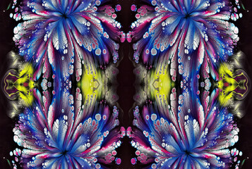 Kaleidoscopic Abstract Art with Vibrant Multicolor Patterns and Intricate Swirl Designs