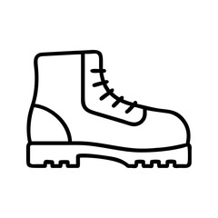 hiking boots icon, hiking boots line art - simple line art of hiking boots, perfect for hiking boots logos and icons