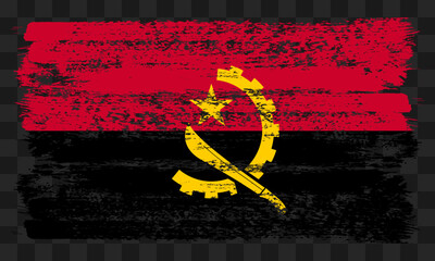 Angola flag in grunge style