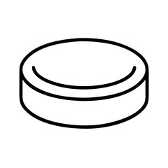hockey puck icon, hockey puck line art - simple line art of hockey puck, perfect for hockey puck logos and icons