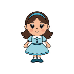 cute little girl vector.