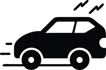 Car speed icon. Accelerate into private car. Vector illustration.