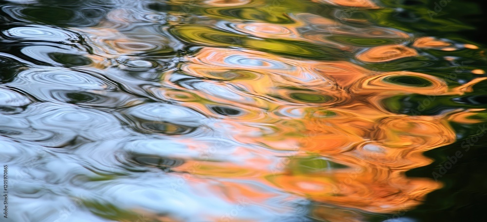 Poster iridescent reflections and sleek minimalist patterns in abstract form