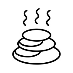 hot stones icon, hot stones line art - simple line art of hot stones, perfect for hot stones logos and icons