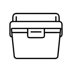 ice chest icon, ice chest line art - simple line art of ice chest, perfect for ice chest logos and icons