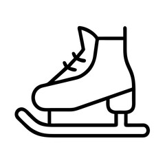 ice skating icon, ice skating line art - simple line art of ice skating, perfect for ice skating logos and icons