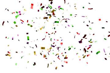 3d render of color confetti party celebration
