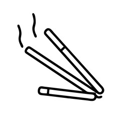 Obraz premium incense stick icon, incense stick line art - simple line art of incense stick, perfect for incense stick logos and icons