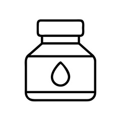 ink bottle icon, ink bottle line art - simple line art of ink bottle, perfect for ink bottle logos and icons