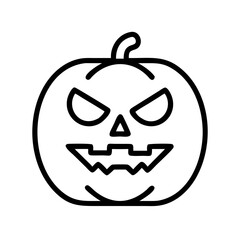 jack o lantern icon, jack o lantern line art - simple line art of jack o lantern, perfect for jack o lantern logos and icons