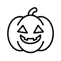Obraz premium jack o lantern icon, jack o lantern line art - simple line art of jack o lantern, perfect for jack o lantern logos and icons