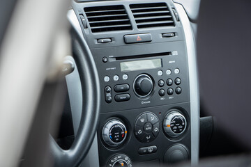 Fototapeta premium close up view of a car interioir