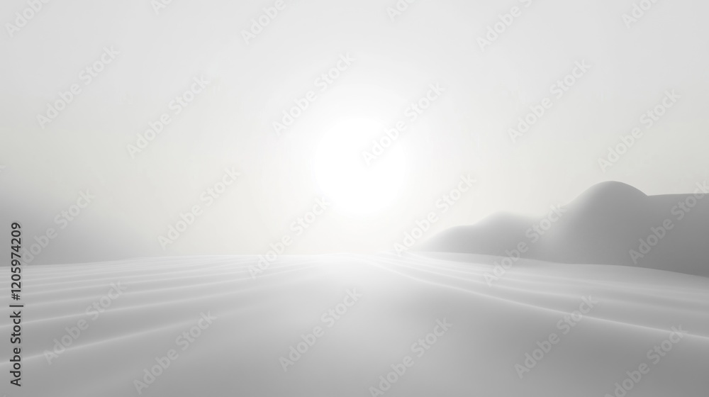 Aufkleber clean, empty space with a subtle white gradient fading into light gray, creating a soft, peaceful at