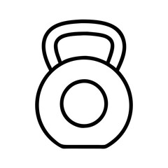 kettlebell icon, kettlebell line art - simple line art of kettlebell, perfect for kettlebell logos and icons