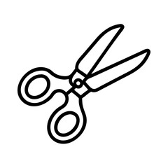kids scissors icon, kids scissors line art - simple line art of kids scissors, perfect for kids scissors logos and icons