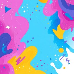 A playful abstract gradient background.featuring bright primary colors and dynamic shapes.evoking fun and excitement.ideal for party invitations