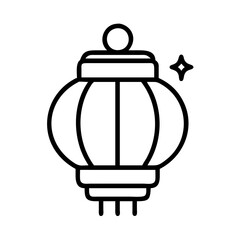 lantern icon, lantern line art - simple line art of lantern, perfect for lantern logos and icons