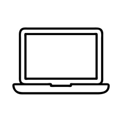 laptop icon, laptop line art - simple line art of laptop, perfect for laptop logos and icons