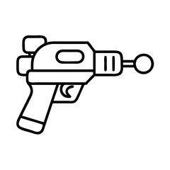 laser gun icon, laser gun line art - simple line art of laser gun, perfect for laser gun logos and icons