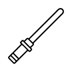light saber icon, light saber line art - simple line art of light saber, perfect for light saber logos and icons