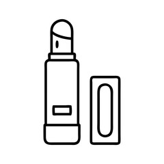 lip balm icon, lip balm line art - simple line art of lip balm, perfect for lip balm logos and icons
