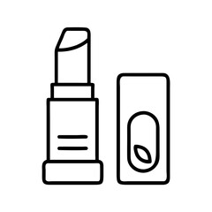 lip balm icon, lip balm line art - simple line art of lip balm, perfect for lip balm logos and icons