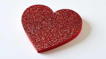 Obraz premium Glittery Heart Shaped Card for Valentine's Day