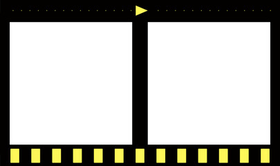 Vintage camera photo frame vector, retro film style black border design for photography projects