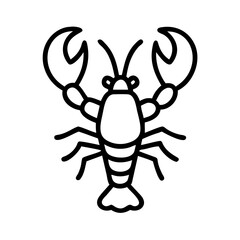 lobster icon, lobster line art - simple line art of lobster, perfect for lobster logos and icons
