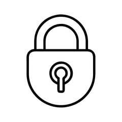 lock icon, lock line art - simple line art of lock, perfect for lock logos and icons