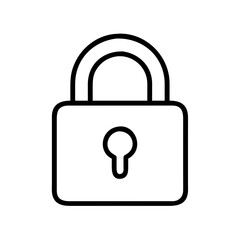lock icon, lock line art - simple line art of lock, perfect for lock logos and icons