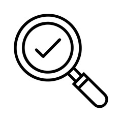 magnifying glass icon, magnifying glass line art - simple line art of magnifying glass, perfect for magnifying glass logos and icons