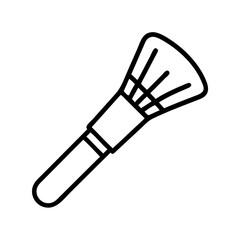 makeup brush icon, makeup brush line art - simple line art of makeup brush, perfect for makeup brush logos and icons