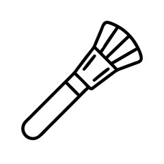 makeup brush icon, makeup brush line art - simple line art of makeup brush, perfect for makeup brush logos and icons