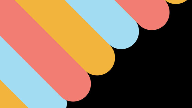 5 Rounded Shapes 3 Colors Horizontal Transitions 2 MOGRT 144