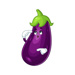 Eggplant Cartoon Character.