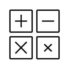 Obraz premium math equations icon, math equations line art - simple line art of math equations, perfect for math equations logos and icons