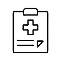 medical chart icon, medical chart line art - simple line art of medical chart, perfect for medical chart logos and icons