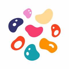 Colorful Abstract Blob Pattern for Design