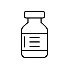 medicine bottle icon, medicine bottle line art - simple line art of medicine bottle, perfect for medicine bottle logos and icons